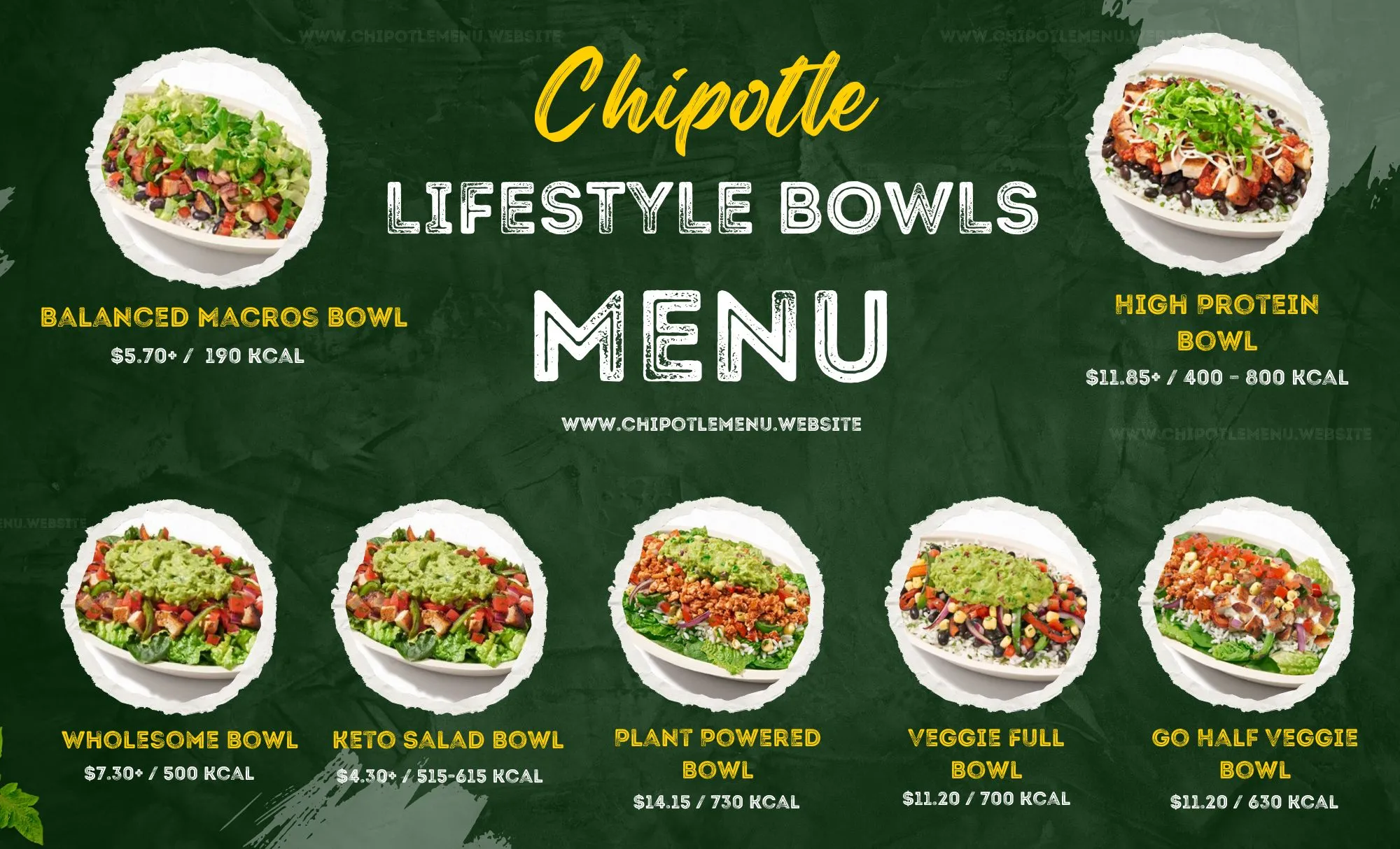 Chipotle Lifestyle Bowls Menu